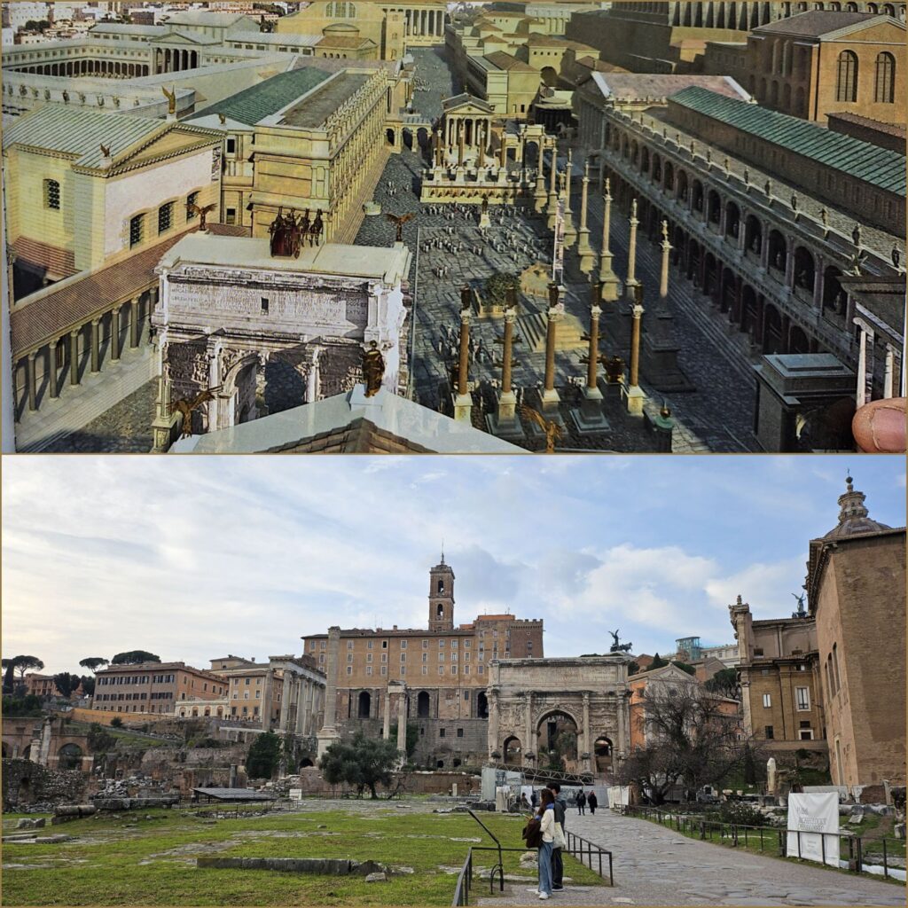 Roman Forum old vs new