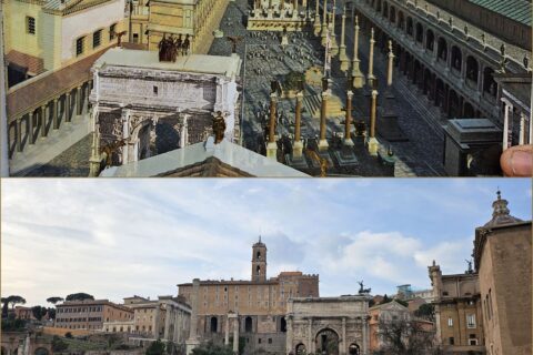 Roman Forum old vs new